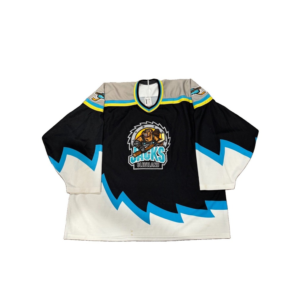 Vintage 1990s Cleveland Lumberjacks IHL Hockey Jersey Bauer Retro Monsters Sz XL